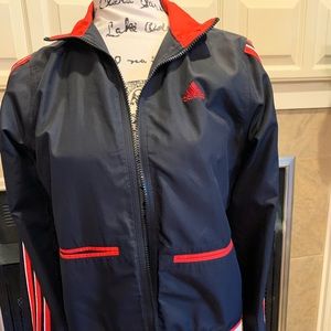 Adidas size small red/black track suit. Great condition.